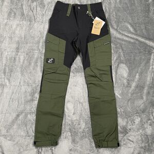 NEW RevolutionRace Rain Pants Womens S Green Water Resistant Hiking Stretch